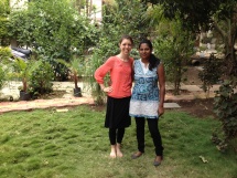 Saying goodbyes to my friend Dhanashri on the last day